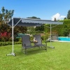 Afbeelding van Outsunny Staande knikarm tuinluifel 3,95 x 2,94 m met zwengel