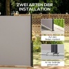 Afbeelding van Outsunny Tuinscherm van polyester, aluminium en metaal in lichtgrijs