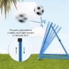 Afbeelding van HOMCOM Voetbal Rebounder - PE, Metaal - 78L x 84B x 65-78H cm - Blauw
