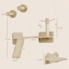 Afbeelding van PawHut 3-delig kattenklimwand set met krabplank, sprongplaten en speelbal, beige
