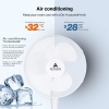 Afbeelding van AERSON 40 cm staande ventilator | hoogte verstelbaar tot 120 cm | stil met 3 snelheden en oscillatie