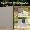 Afbeelding van Outsunny Tuinscherm van polyester, aluminium en metaal in lichtgrijs