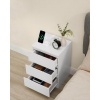 Afbeelding van VASAGLE Nachtkastje set van 2 met 3 laden, 2 AC-stopcontacten en 2 USB-poorten, modern wit