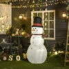 Afbeelding van HOMCOM Opblaasbare sneeuwman 100B x 80D x 182H cm Wit/Zwart