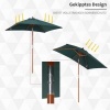 Afbeelding van Outsunny Houten, Bamboe, Polyester Groene Parasol L200 x B150 x H235 cm