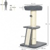 Afbeelding van PawHut Krabpaal met Krabplank D30-552V00