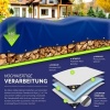 Afbeelding van tillvex® Afdekzeil met ringen, 10 spanrubbers, 15 m touw, waterdicht en scheurvast, premium pvc
