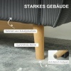 Afbeelding van HOMCOM 2-zitsbank van polyester en schuim - 145L x 75B x 78H cm - Donkergrijs