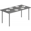 Afbeelding van Outsunny Tuindinertafel van Metaal, 165x80x74 cm, Donkergrijs