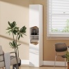 Afbeelding van Homcom Badkamerkast - Spaanplaat - 34,6L x 30B x 180,5H cm - Wit