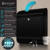 Afbeelding van KESSER® Brievenbus RVS XXL met krantenvak - Wandbrievenbus geborsteld en gepoedercoat inclusief beve