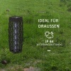 Afbeelding van Outsunny Rieten Lamp Staal, PE-rattan 20L x 20B x 68H cm Grijs