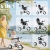 Afbeelding van HOMCOM Kinderdriewieler van Metaal en Kunststof, 105x47x98 cm, Wit