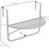 Afbeelding van Outsunny - Verstelbare Balkontafel - Halfrond - Wit