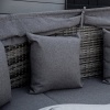 Afbeelding van Outsunny 4-delige Rattan Zonne-eiland Zitgroep met Zonnescherm en 4 Kussens, Grijs 230 x 145 x 80 cm