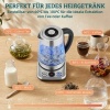 Afbeelding van HOMCOM Glazen Waterkoker, RVS - 21,7L x 21,4B x 26,3H cm - Zilver
