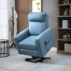 Afbeelding van HOMCOM Relaxfauteuil met Sta-op functie en Afstandsbediening - Blauw