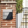 Afbeelding van Songmics Wandbrievenbus met kijkvenster RVS - 37x37 cm - zilver/antraciet met sleutels