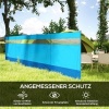 Afbeelding van Outsunny Camping Windscherm van Polyester, Staal 725L x 140H cm Blauw