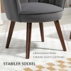 Afbeelding van HOMCOM eetkamerstoel met rugleuning - donkergrijs - 66 x 72 x 79 cm