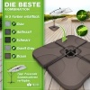 Afbeelding van tillvex® Parasolhouder Kunststof 50x50x7,5cm 60l Bruin