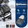 Afbeelding van KIDUKU Wintervoetenzak voor kinderwagen, wasbaar, grijs, 95x50 cm, met ritssluiting en tas
