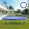 Afbeelding van HOMCOM Trampolin Randabdekking Ø244 cm, Veiligheidsnet en vervangingen voor tuintrampolines, Blauw