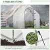 Afbeelding van Outsunny Stalen en kunststof kas - 180L x 100B x 168H cm - Wit