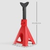 Afbeelding van HOMCOM Staal Krik 26L x 23B x 37,5-59,2H cm Rood