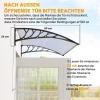 Afbeelding van Outsunny Polycarbonaat en Aluminium - Witte Overkapping 89L x 122B x 24H cm