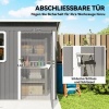 Afbeelding van Outsunny Tuinhuis van staal 211L x 133B x 190H cm - Donkergrijs