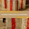 Afbeelding van Outsunny Verlichte Kerstdecoratie 25,5x25,5x35 cm Polyester Oranje
