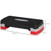 Afbeelding van HOMCOM Aerobic Stepboard - Verstelbare Stepper voor Thuis en Kantoor - Zwart/Grijs/Rood
