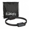 Afbeelding van Bluefinity Pilatesring zwart, dubbele handgrepen, met oefeningen, Ø 37cm