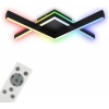 Afbeelding van BRILONER - Plafonnière met RGB achtergrondverlichting - dimbaar - zwart met afstandsbediening