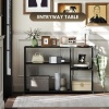 Afbeelding van HOMCOM Console Tafel - Staal - 110L x 30B x 75H cm - Zwart