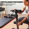 Afbeelding van HOMCOM Sit-Up Bank Stalen buis, EVA, PVC 137x51x50-66 cm Zwart/Rood