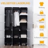 Afbeelding van HOMCOM - DIY Kledingkast - Kunststof en Metaal - Zwart