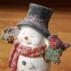 Afbeelding van HOMCOM Kerstman Standbeeld van Magnesiumoxide, 25x15,5x38 cm, Wit en Rood