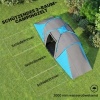 Afbeelding van Outsunny Tunneltent, campingtent voor 4 personen met 2 slaapkamers, blauw