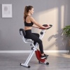 Afbeelding van HOMCOM Fitnessfiets van staal en kunststof - 43B x 97D x 109H cm - Rood en Wit