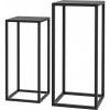 Afbeelding van Outsunny plantenstandaard - staal - 31x31x65 cm - zwart