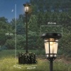 Afbeelding van Outsunny Zwarte Buitenlamp met Zonnepaneel - 41,5 x 41,5 x 195 cm
