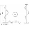 Afbeelding van Tafellamp Isabel 56 cm hoog chroom