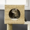 Afbeelding van PawHut Kratzboom 100,5 cm met kattenhuis, bed, trap en sisal kratzuilen, voor katten tot 4,5 kg