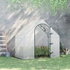 Afbeelding van Outsunny Stalen en kunststof kas - 180L x 100B x 168H cm - Wit