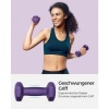 Afbeelding van Dumbbell set van 2 - 2 x 1 kg - totaal 2 kg - paarse vinylcoating