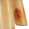 Afbeelding van Krukje met vacht en 4 houten pootjes - gepolsterd - bruin - HxØ 31x31 cm
