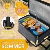 Afbeelding van TRESKO® Opvouwbare bolderkar met dak en koelvak, tot 150 kg belastbaar