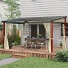 Afbeelding van Outsunny Pergola met zijwanden en schuin dak 84C-475V00